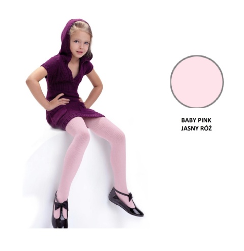 RAJSTOPY DZIECIĘCE AGATKA122-128 BABY PINK DDR0002 , NOQ KNITTEX