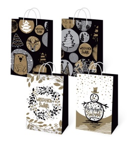 TOREBKA OZDOBNA ŚREDNIA ŚWIĄTECZNA BOŻE NARODZENIE MIKOŁAJ TFSBN7 , DELTA GRAPHIX