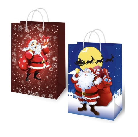 TOREBKA OZDOBNA ŚREDNIA ŚWIĄTECZNA BOŻE NARODZENIE MIKOŁAJ TSBN , DELTA GRAPHIX