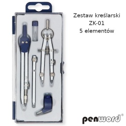 ZESTAW KOMPLET KREŚLARSKI 5 ELEMENTÓW ZK-01 , PENWORD