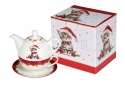 ZESTAW ŚWIĄTECZNY DZBANEK PORCELANOWY 400 ML FILIŻANKA 250 ML KOT , LIVELLO