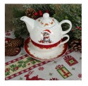 ZESTAW ŚWIĄTECZNY DZBANEK PORCELANOWY 400 ML FILIŻANKA 250 ML KOT , LIVELLO