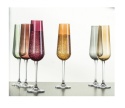 KIELISZKI DO SZAMPANA 220 ml SMOKEY MIX KOLOR 6 szt , ARDEA