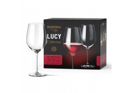 KIELISZKI DO WINA 600 ml PRESTIGE LUCY 6 szt , BOHEMIA