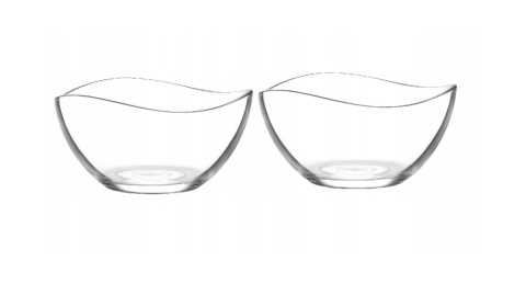 KOMPLET 2 sztuk SALATEREK MISEK MISECZEK SZKALNYCH NA SAŁATKI OWOCE 17 cm 950 ml VIR281N , LAV