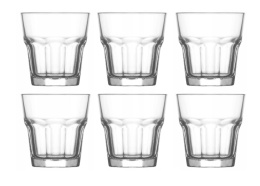 KOMPLET 6 SZKLANEK 200 ml CC DO WODY I NAPOJÓW ARA218F SOFT DRINK , LAV