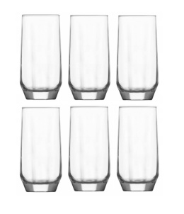 KOMPLET 6 SZKLANEK 385 ml CC DO NAPOJÓW DIA25F SOFT DRINK , LAV