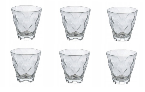 SZKLANKI 310 ml DO WHISKY 6 sztuk PRESTIGE BLISS SZKŁO KRYSTALICZNE , BOHEMIA