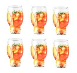 SZKLANKI 500 ml APEROL SPRITZ 6 sztuk PRESTIGE SZKŁO KRYSTALICZNE , BOHEMIA